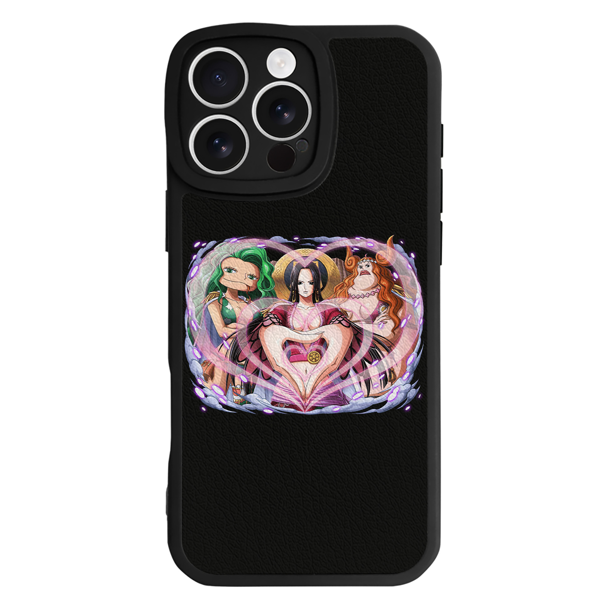 （画像用） ワンピース ボア・ハンコック ONE PIECE Boa·Hancock 【iPhone 16シリーズ対応】シリコンスマホケース（レザー調） 材質：シリコン